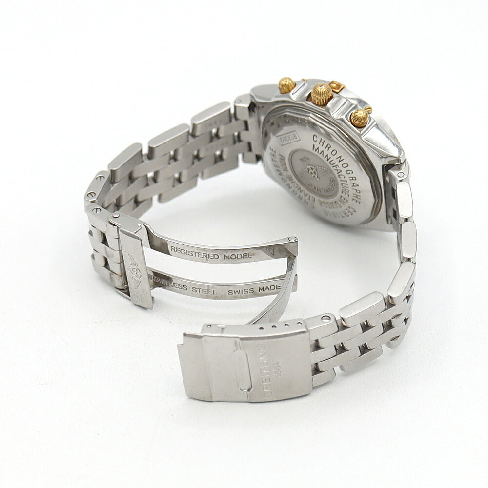 BREITLING ブライトリング クロノマット ビコロ B13352 クロノグラフ デイト 100m防水 白 ホワイト SS ステンレス YG イエローゴールド コンビ メンズ 自動巻き【自社保証6ヶ月】【腕時計】【中古】