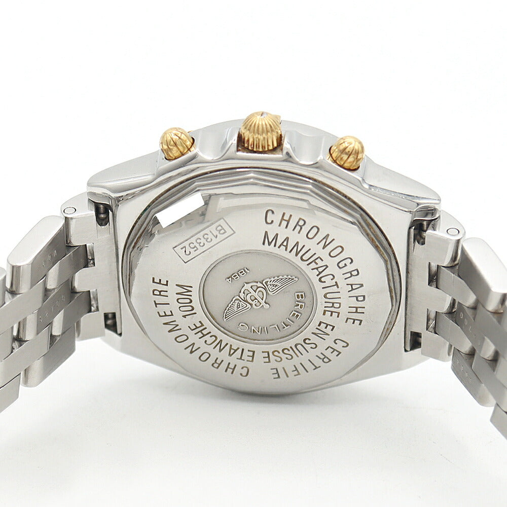 BREITLING ブライトリング クロノマット ビコロ B13352 クロノグラフ デイト 100m防水 白 ホワイト SS ステンレス YG イエローゴールド コンビ メンズ 自動巻き【自社保証6ヶ月】【腕時計】【中古】