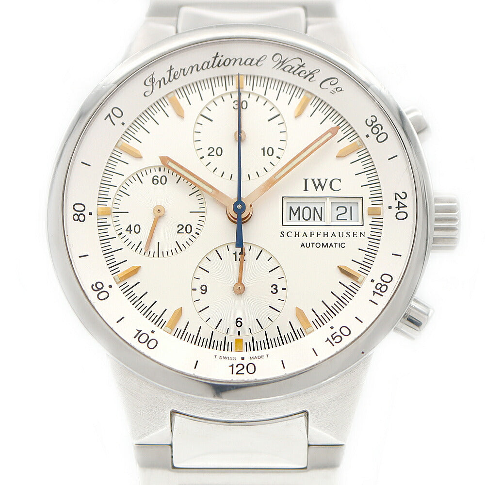 内部点検済 IWC インターナショナルウォッチカンパニー GST クロノグラフ IW370713 デイデイト 120m防水 シルバー SS ステンレス メンズ 自動巻き【6ヶ月保証】【腕時計】【中古】