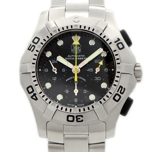 TAG Heuer タグホイヤー 2000 アクアグラフ CN211A クロノグラフ 500m防水 デイト 黒 ブラック SS ステンレス メンズ 自動巻き【6ヶ月保証】【腕時計】【中古】