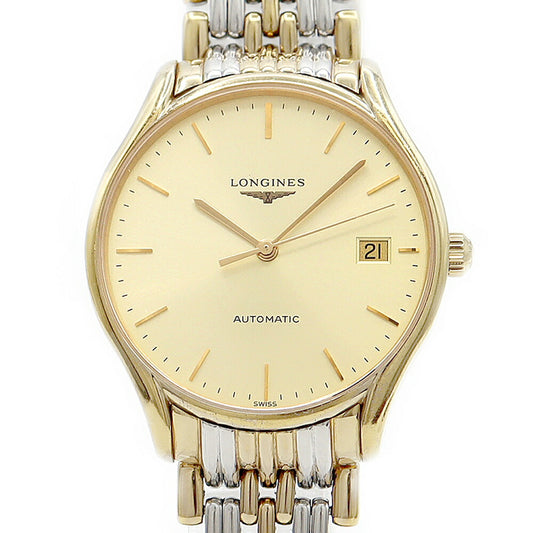 LONGINES Longines Reel L4.860.2 Date 30m Waterproof Back Sketch Gold YGP Yellow Gold SS Stainless Steel Combi Men's Automatic Winding [6 Month Warranty] [Watch] [Used]