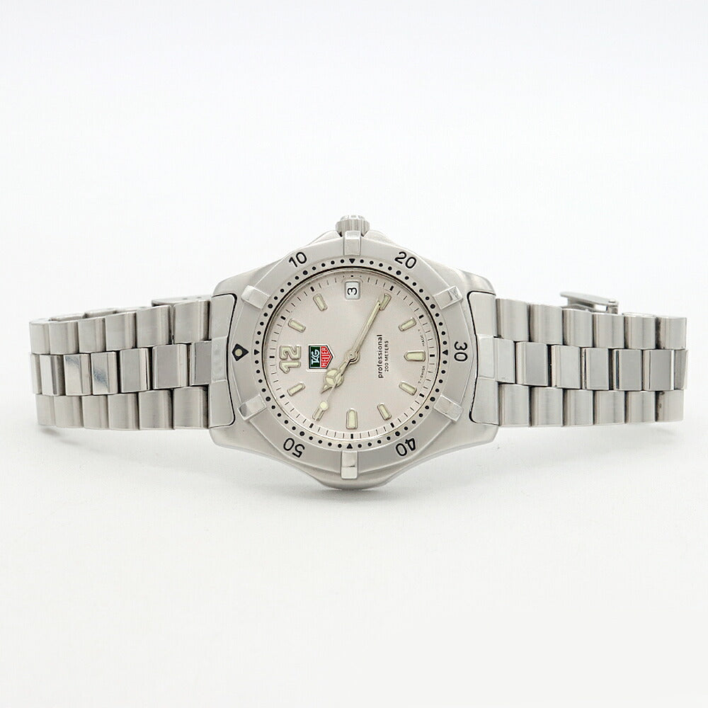 電池交換済 TAG Heuer タグホイヤー プロフェッショナル 2000シリーズ WK1112 デイト 200m防水 シルバー SS ステンレス メンズ クォーツ【6ヶ月保証】【腕時計】【中古】