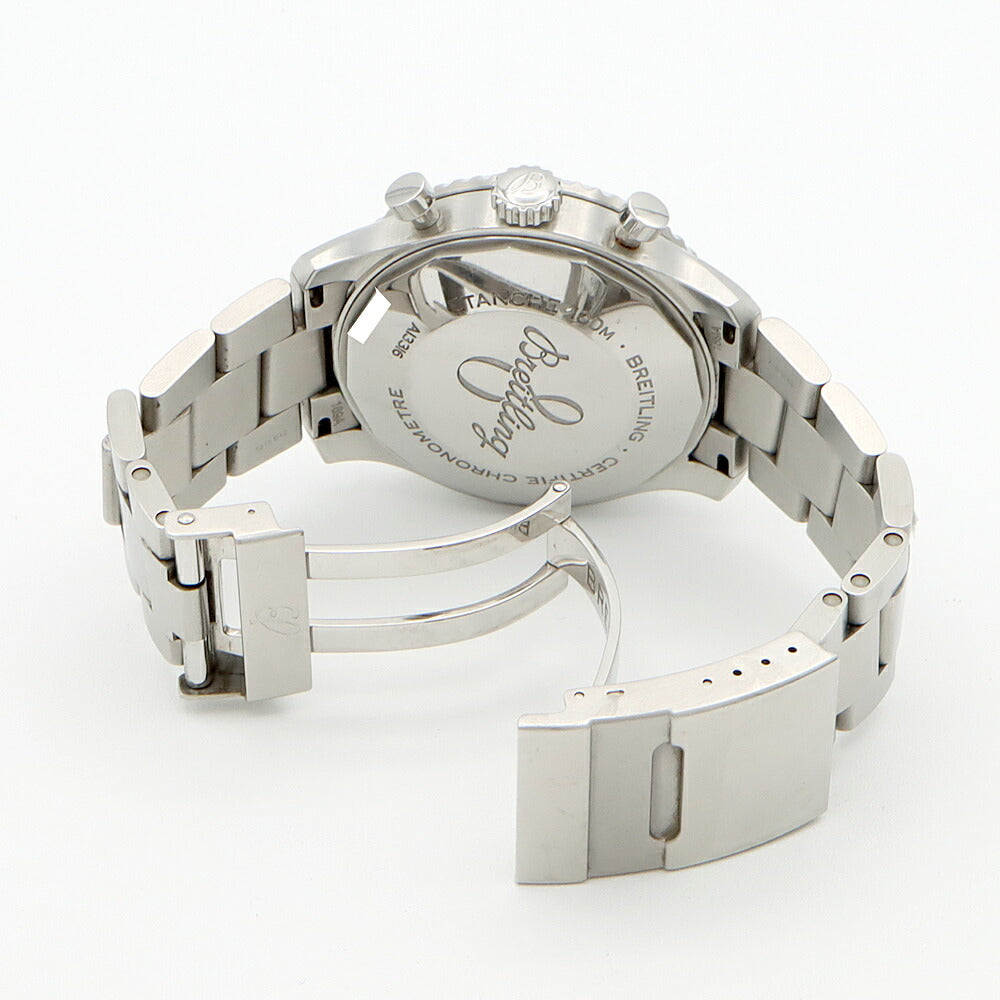 BREITLING ブライトリング アビエーター8 クロノグラフ43 A13316 デイデイト 100m防水 黒 ブラック SS ステンレス メンズ 自動巻き【6ヶ月保証】【腕時計】【中古】