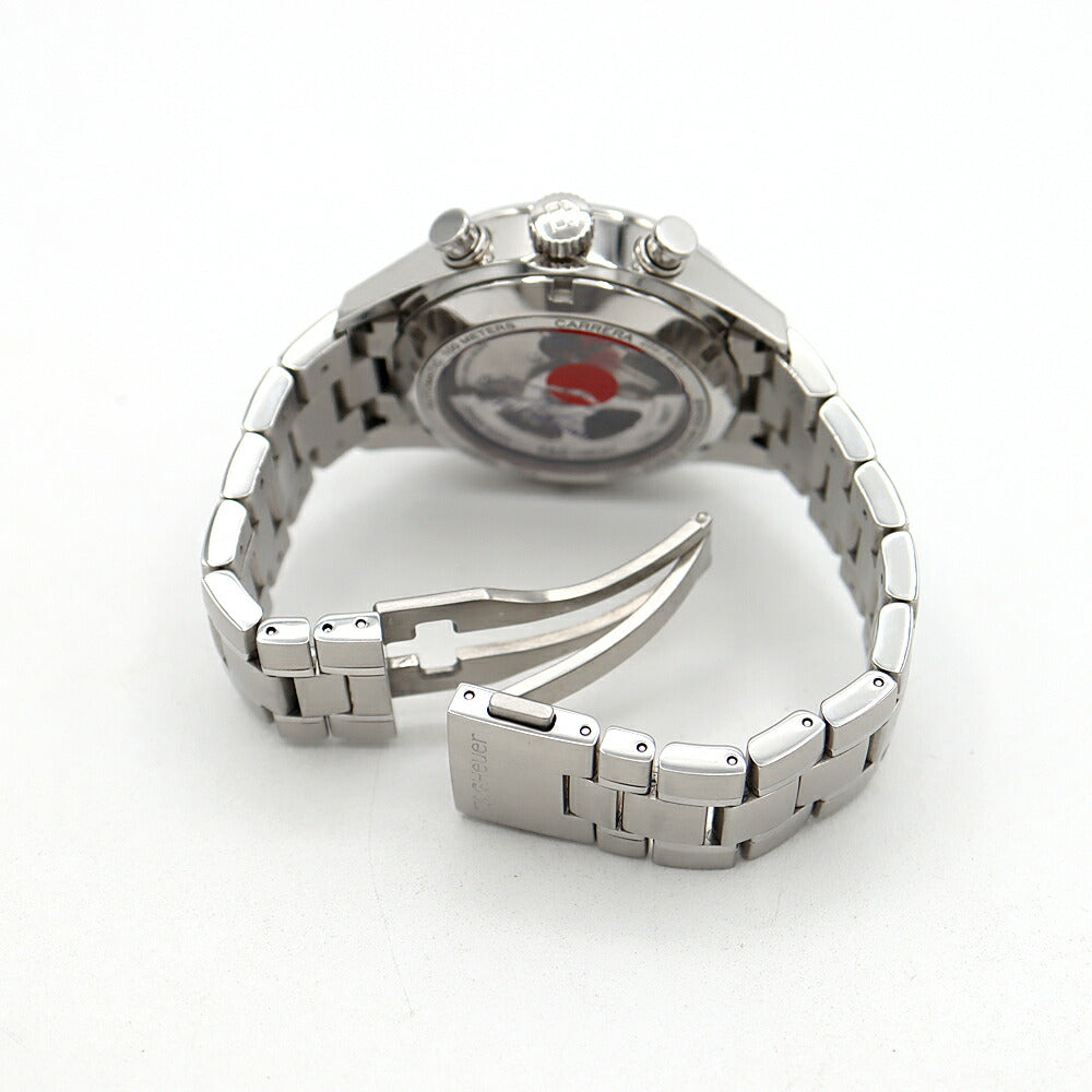 内部点検済 TAG Heuer タグホイヤー カレラ キャリバー1887 クロノグラフ 富士スピードウェイ 日本400本限定 CAR211B BA0724 デイト 100m防水 裏スケ 青 ブルー SS ステンレス メンズ 自動巻き【6ヶ月保証】【腕時計】【中古】