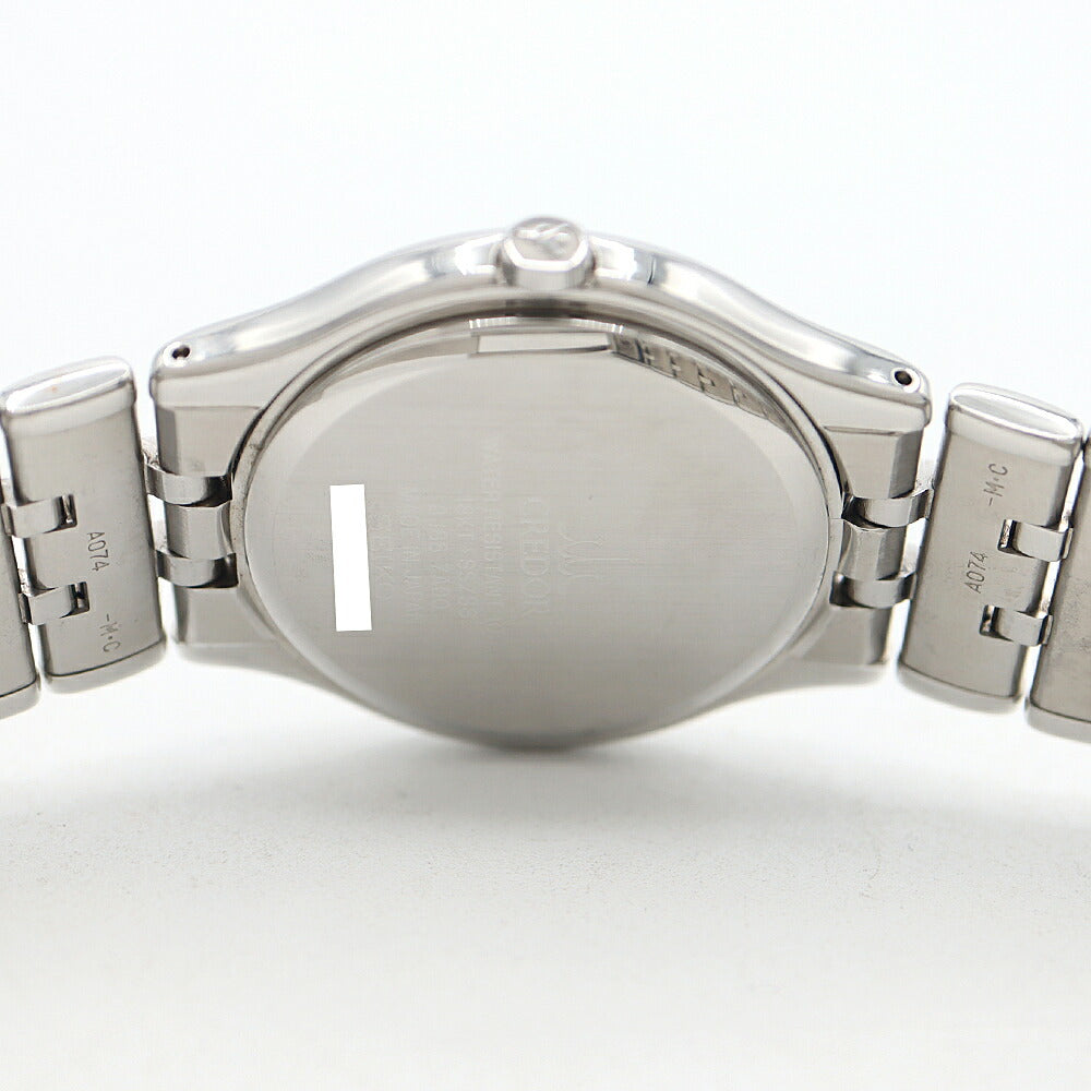 電池交換済 SEIKO セイコー クレドール シグノ 8J86-7A00 GCAZ054 デイト シルバー K18YG イエローゴールド SS ステンレス コンビ メンズ クォーツ【6ヶ月保証】【腕時計】【中古】