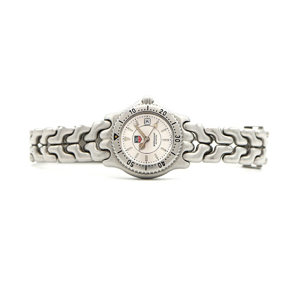 電池交換済 TAG Heuer タグホイヤー S/el セル プロフェッショナル WG131B デイト 200m防水 シルバー SS ステンレス レディース クォーツ【6ヶ月保証】【腕時計】【中古】