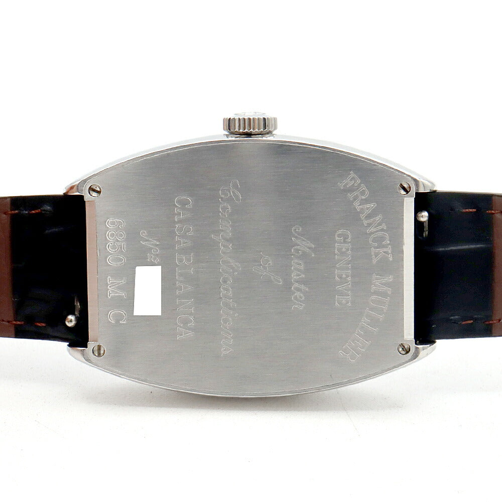 FRANCK MULLER フランクミュラー カサブランカ 6850MC 黒 ブラック SS ステンレス メンズ 自動巻き【6ヶ月保証】【中古】【腕時計】