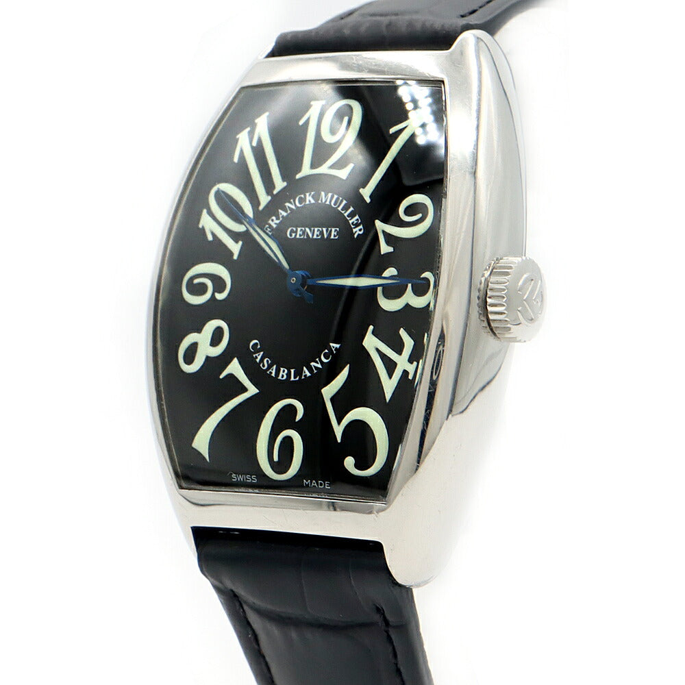 FRANCK MULLER フランクミュラー カサブランカ 6850MC 黒 ブラック SS ステンレス メンズ 自動巻き【6ヶ月保証】【中古】【腕時計】