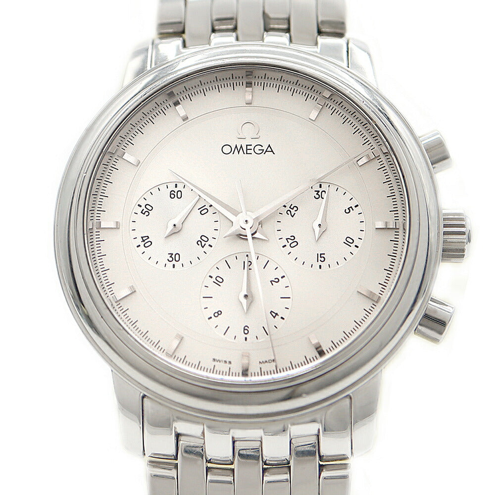 OMEGA オメガ デビル クロノグラフ 4540.31 シルバー SS ステンレス メンズ 手巻き デヴィル【6ヶ月保証】【腕時計】【中古】