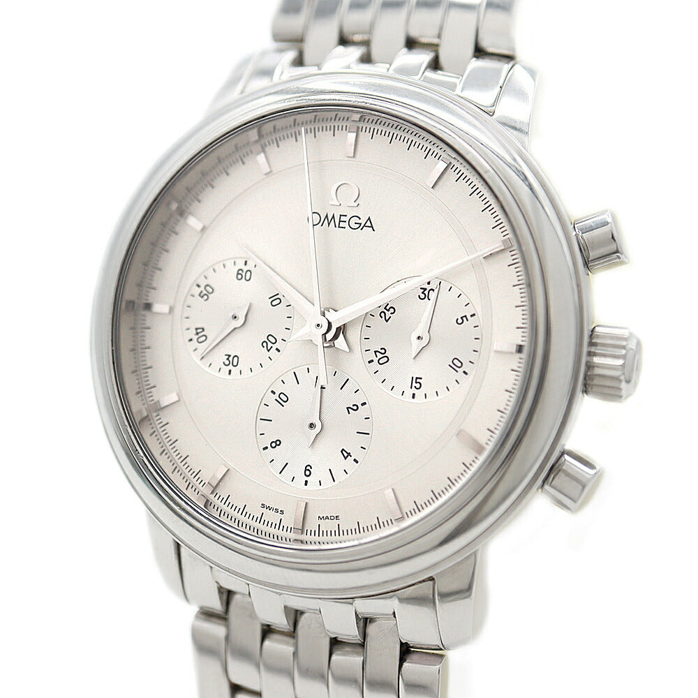 OMEGA オメガ デビル クロノグラフ 4540.31 シルバー SS ステンレス メンズ 手巻き デヴィル【6ヶ月保証】【腕時計】【中古】