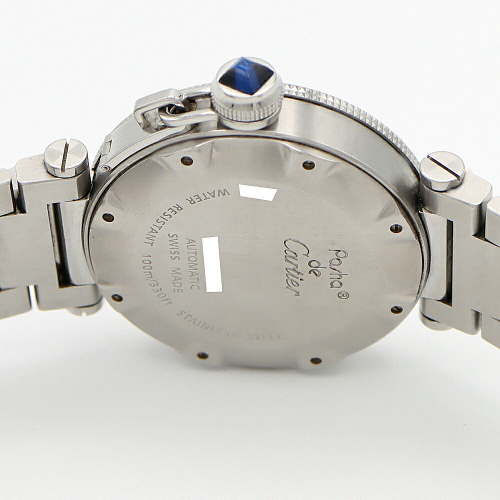 Cartier カルティエ パシャ シータイマー W31080M7 デイト 100m防水 シルバー SS ステンレス メンズ 自動巻き【6ヶ月保証】【腕時計】【中古】