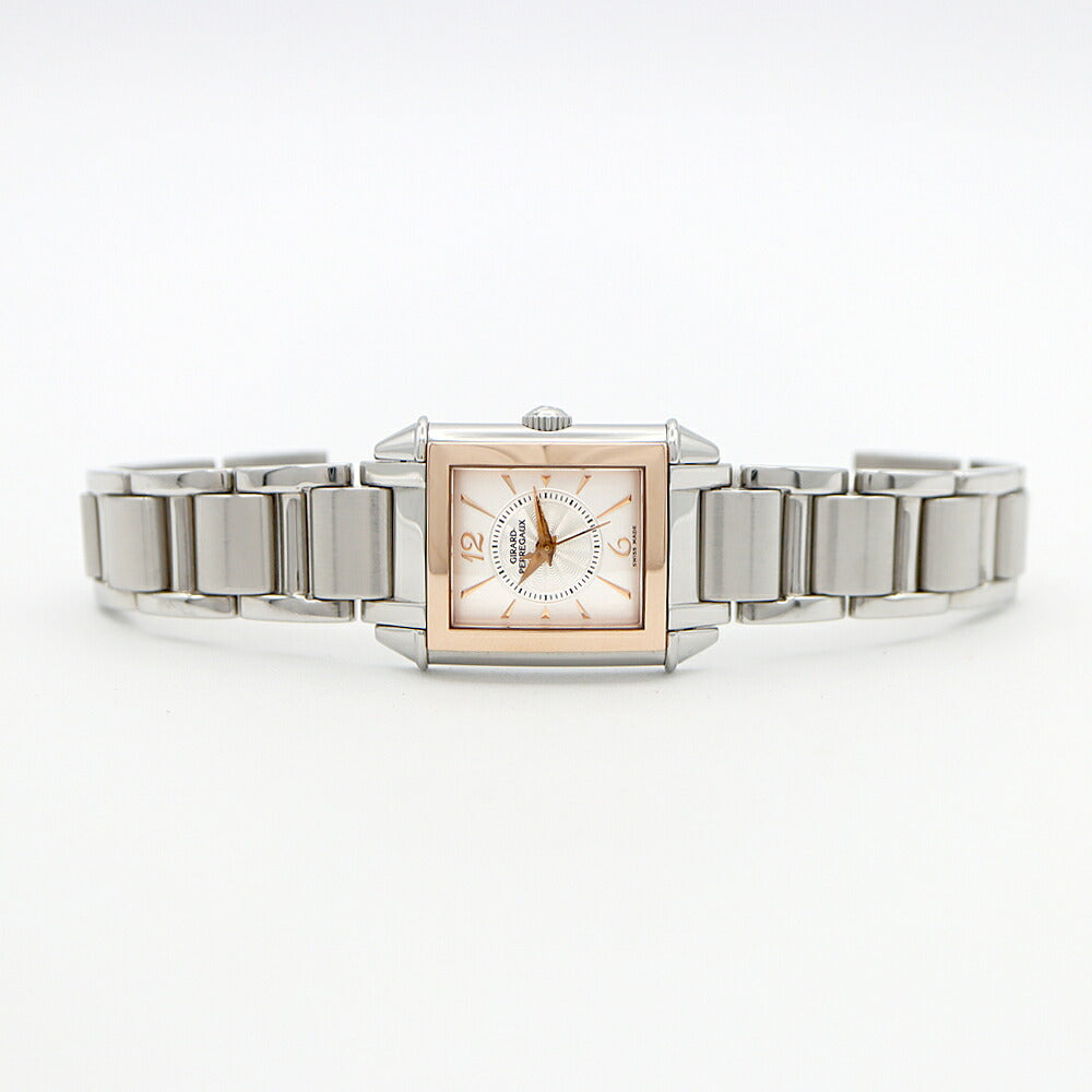 内部点検済 GIRARD PERREGAUX ジラールペルゴ 2590 シルバー K18PG ピンクゴールド SS ステンレス コンビ レディース 手巻き GP【6ヶ月保証】【腕時計】【中古】