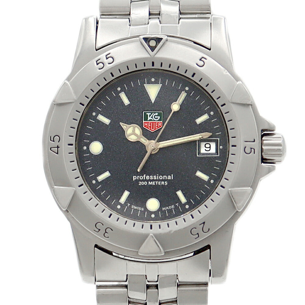 電池交換済 TAG Heuer タグホイヤー プロフェッショナル 200 WD1211-K-21 デイト 200m防水 グレー SS ステンレス メンズ クォーツ【6ヶ月保証】【腕時計】【中古】