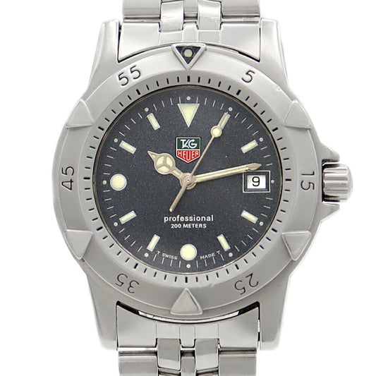 電池交換済 TAG Heuer タグホイヤー プロフェッショナル 200 WD1211-K-21 デイト 200m防水 グレー SS ステンレス メンズ クォーツ【6ヶ月保証】【腕時計】【中古】