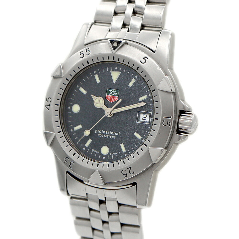 電池交換済 TAG Heuer タグホイヤー プロフェッショナル 200 WD1211-K-21 デイト 200m防水 グレー SS ステンレス メンズ クォーツ【6ヶ月保証】【腕時計】【中古】