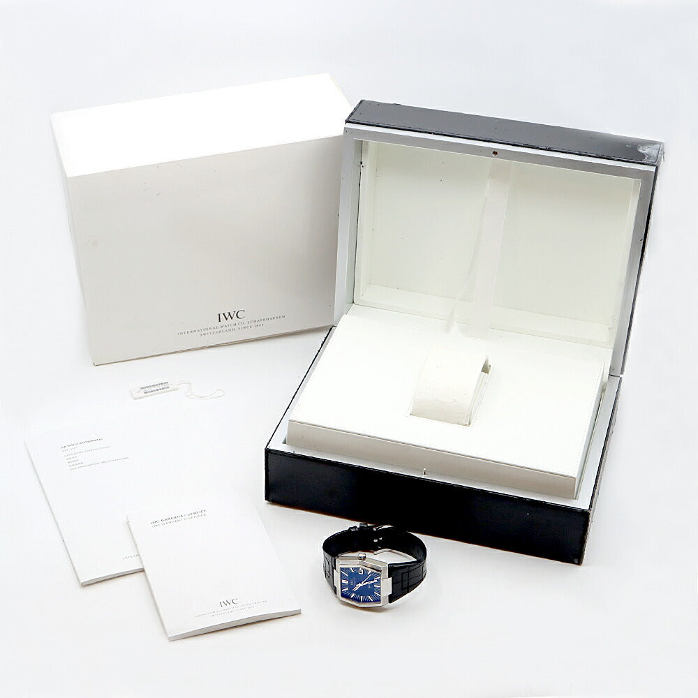 IWC インターナショナルウォッチカンパニー ヴィンテージ ダヴィンチ IW546101 デイト 黒 ブラック SS ステンレス 純正尾錠 純正ベルト メンズ 自動巻き【6ヶ月保証】【腕時計】【中古】