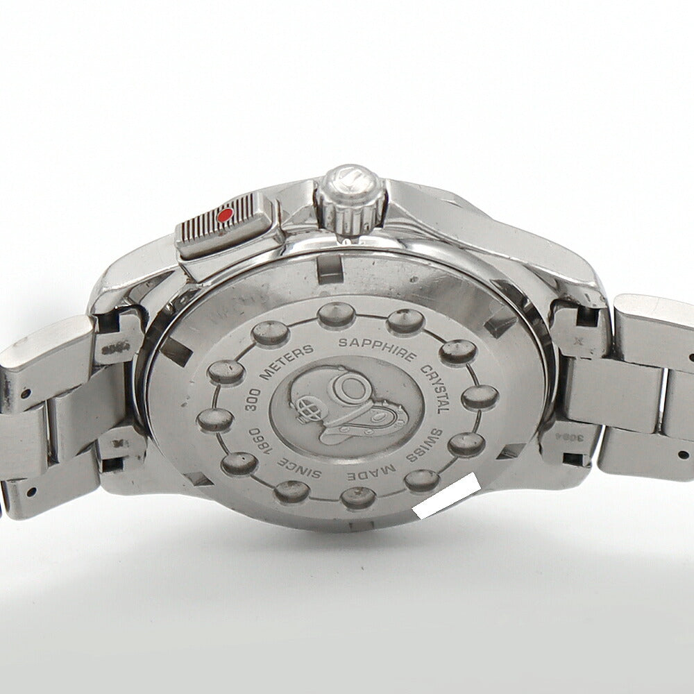 電池交換済 TAG Heuer タグホイヤー アクアレーサー WAF111Z BA0801 デイト アラーム 300ｍ防水 黒 ブラック SS ステンレス メンズ クォーツ【6ヶ月保証】【腕時計】【中古】