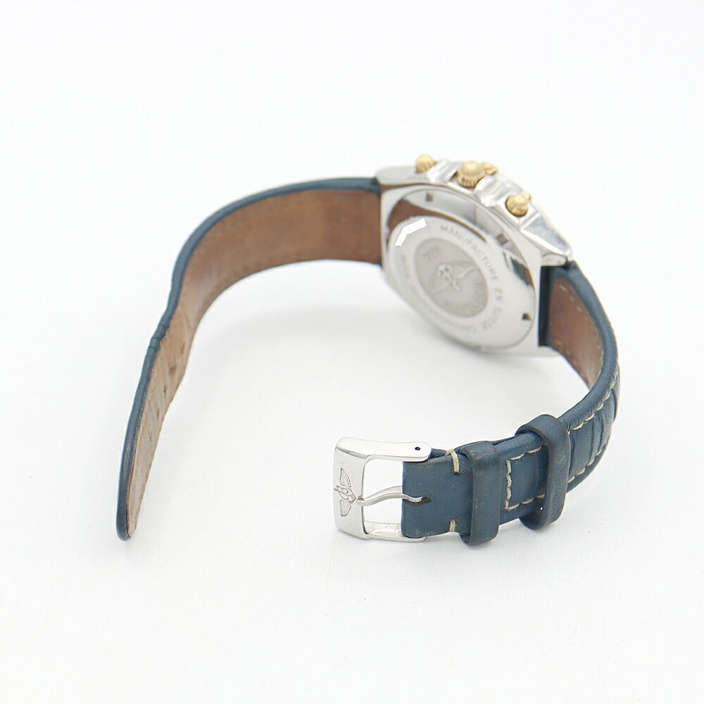 BREITLING ブライトリング クロノマット ビコロ B13050.1 クロノグラフ デイト 100m防水 白 ホワイトシェル YGP イエローゴールド SS ステンレス コンビ 純正ベルト 純正尾錠 メンズ 自動巻き【6ヶ月保証】【腕時計】【中古】