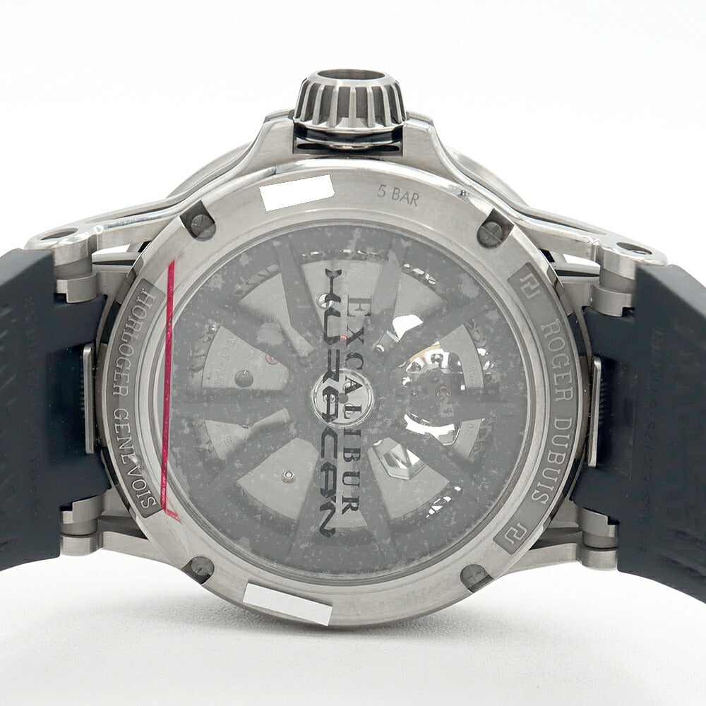 ROGER DUBUIS ロジェデュブイ エクスカリバー スパイダー ウラカン HURACAN モノバランシエ DBEX0748 裏スケ デイト 50m防水 スケルトン Ti チタン 純正ベルト 純正尾錠 メンズ 自動巻き【6ヶ月保証】【腕時計】【中古】