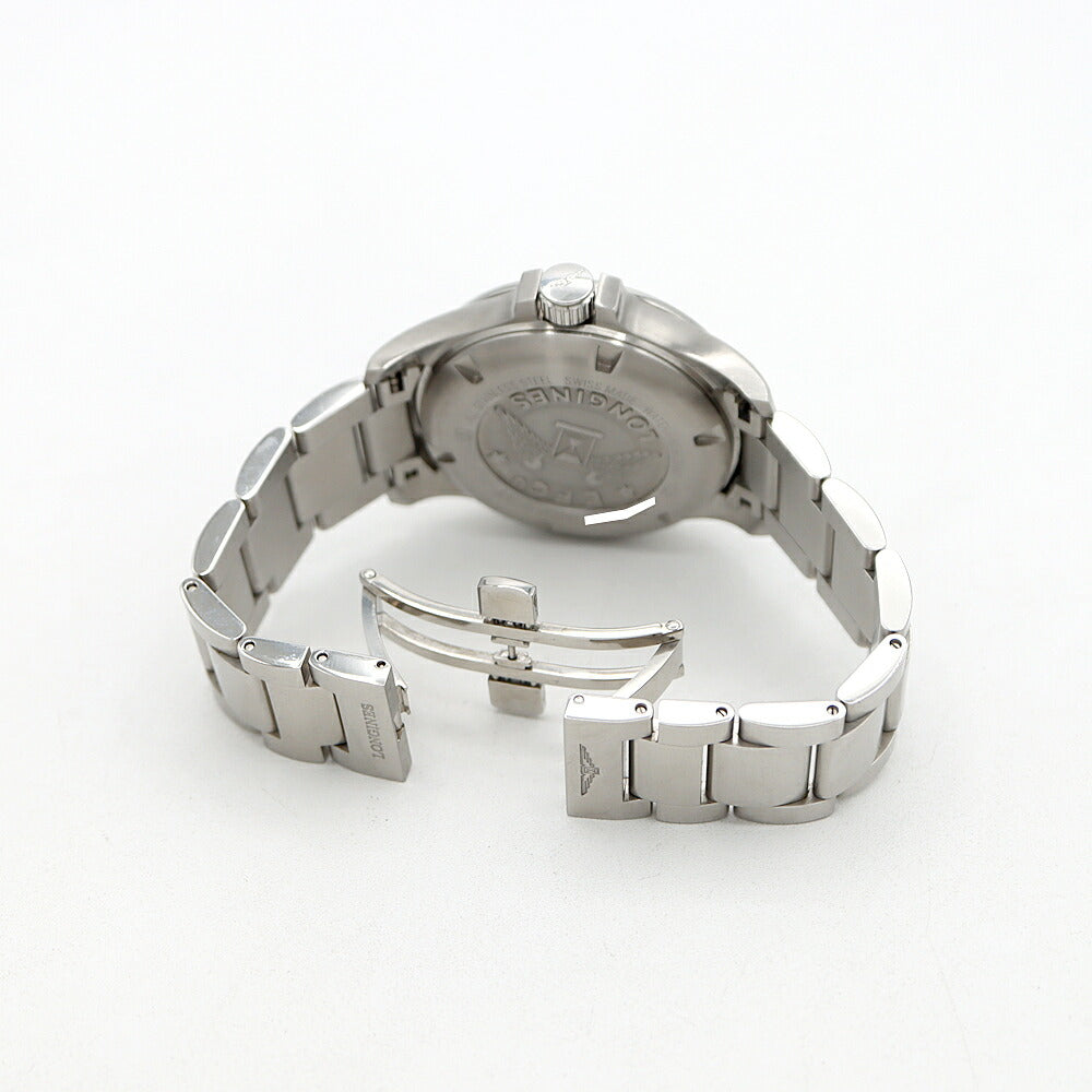 電池交換済 LONGINES ロンジン コンクエスト VHP L3.716.4 デイト 50m防水 シルバー SS ステンレス メンズ クォーツ【6ヶ月保証】【腕時計】【中古】