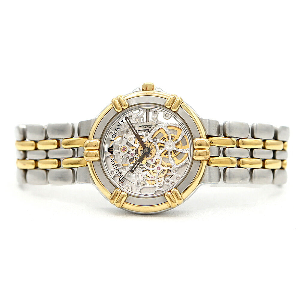 MAURICE LACROIX モーリスラクロア カリプソ スケルトン 14419 100m防水 YG イエローゴールド SS ステンレス コンビ メンズ 自動巻き 【6ヶ月保証】【腕時計】【中古】