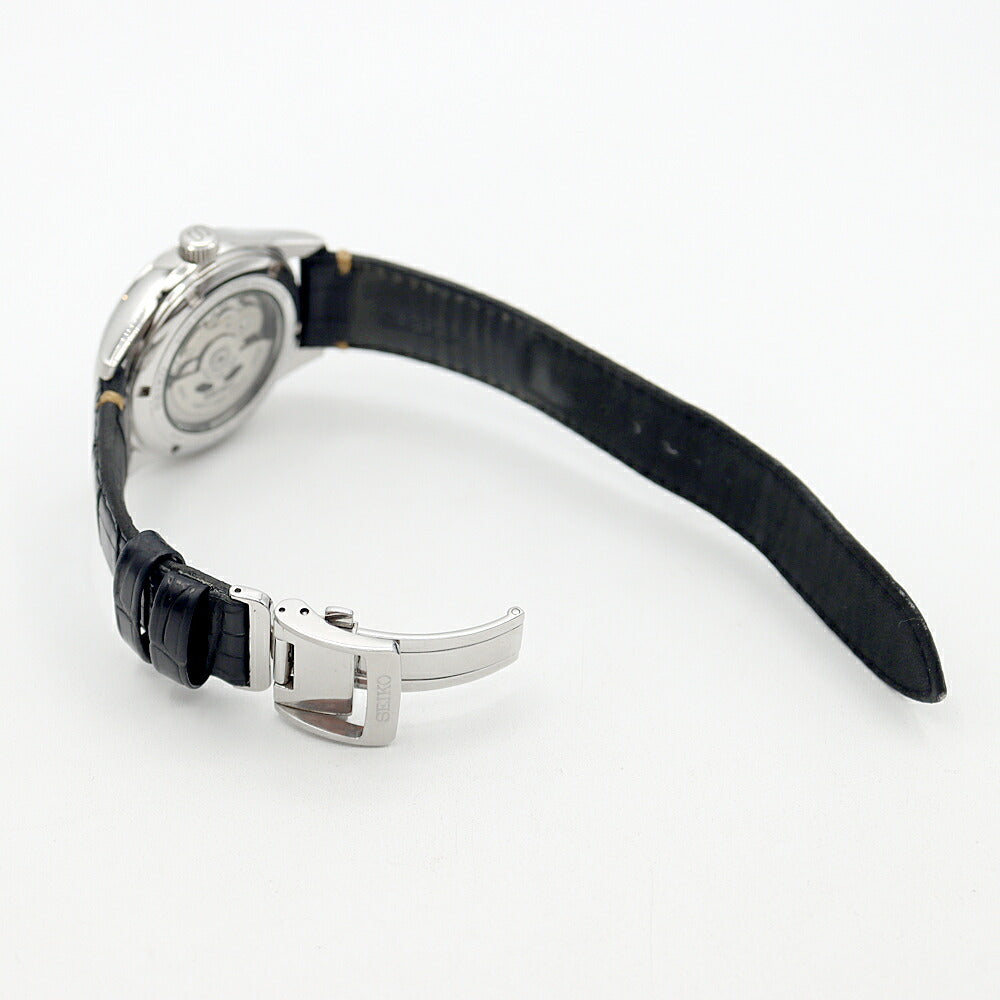 SEIKO セイコー プレサージュ 6R15-03E0 SARX029 デイト 裏スケ 黒 ブラック SS ステンレス 純正ベルト 純正尾錠 メンズ 自動巻き【6ヶ月保証】【腕時計】【中古】