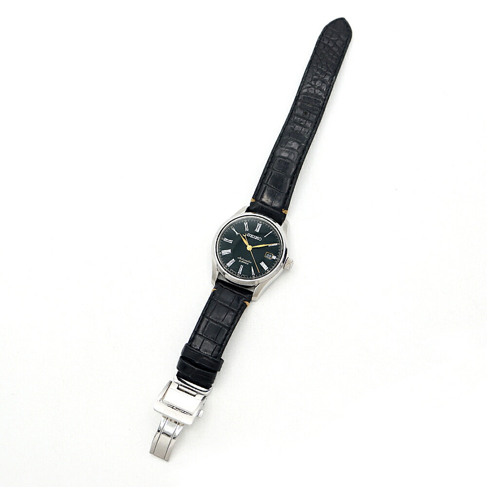 SEIKO セイコー プレサージュ 6R15-03E0 SARX029 デイト 裏スケ 黒 ブラック SS ステンレス 純正ベルト 純正尾錠 メンズ 自動巻き【6ヶ月保証】【腕時計】【中古】