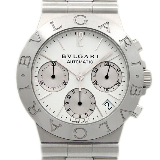 BVLGARI Bvlgari Diagono Sports Chronograph CH35S AUTO Date White SS Stainless Steel Men's Automatic Winding [6 Month Warranty] [Watch] [Used]