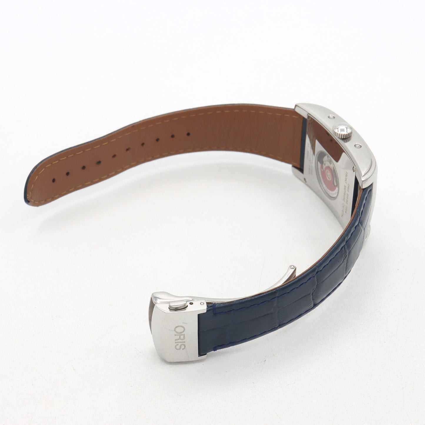Internally inspected ORIS Rectangular Complication 7694 Moon Phase Day Date 30m Water Resistant Back Skelton Silver SS Stainless Steel Genuine Belt Genuine Buckle Men's Automatic Winding [6 Month Warranty] [Watch] [Used]