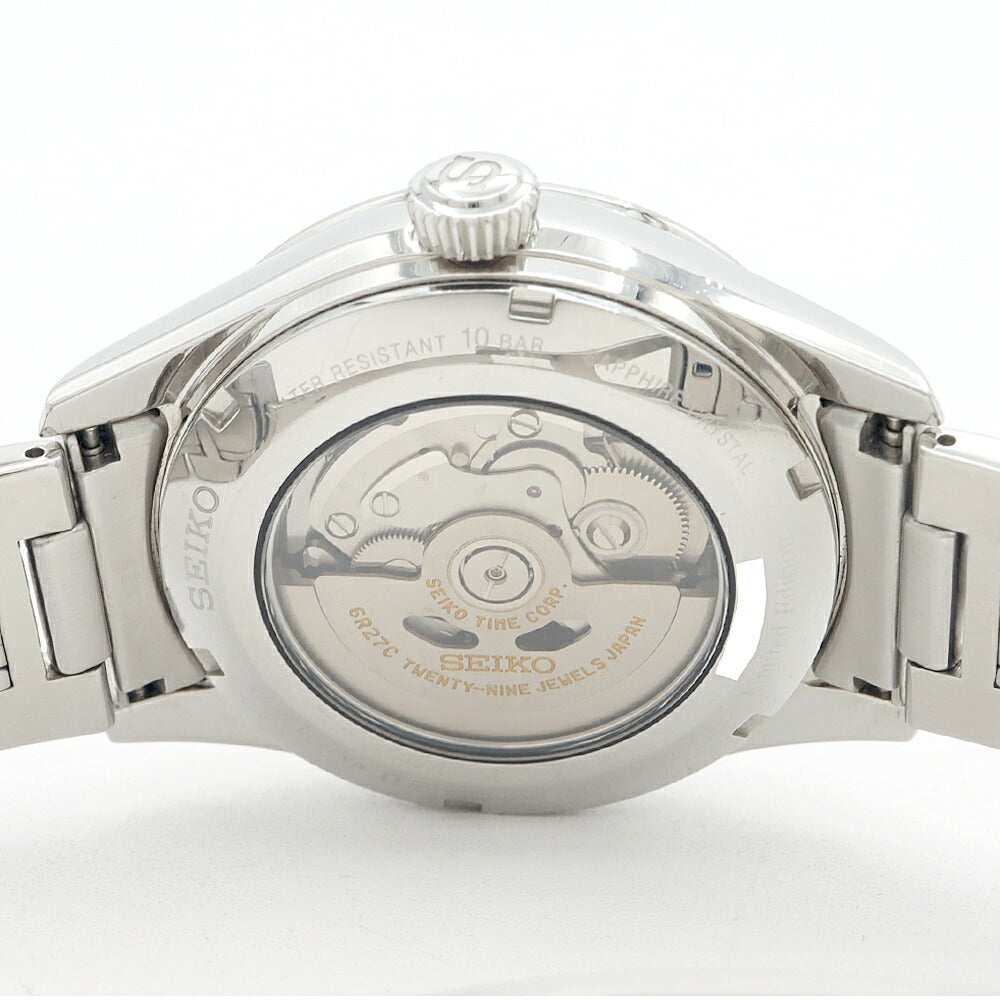 SEIKO セイコー プレザージュ 有田焼ダイアル限定モデル 2000本限定 6R27-00V0 裏スケ 100m防水 パワーリザーブ 白 ホワイト SS ステンレス メンズ 自動巻き プレサージュ【6ヶ月保証】【腕時計】【中古】