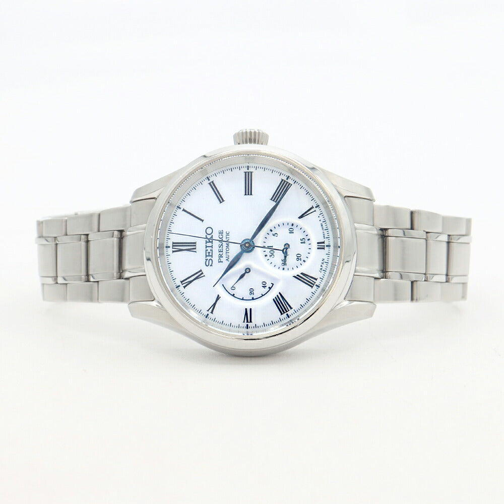 SEIKO セイコー プレザージュ 有田焼ダイアル限定モデル 2000本限定 6R27-00V0 裏スケ 100m防水 パワーリザーブ 白 ホワイト SS ステンレス メンズ 自動巻き プレサージュ【6ヶ月保証】【腕時計】【中古】