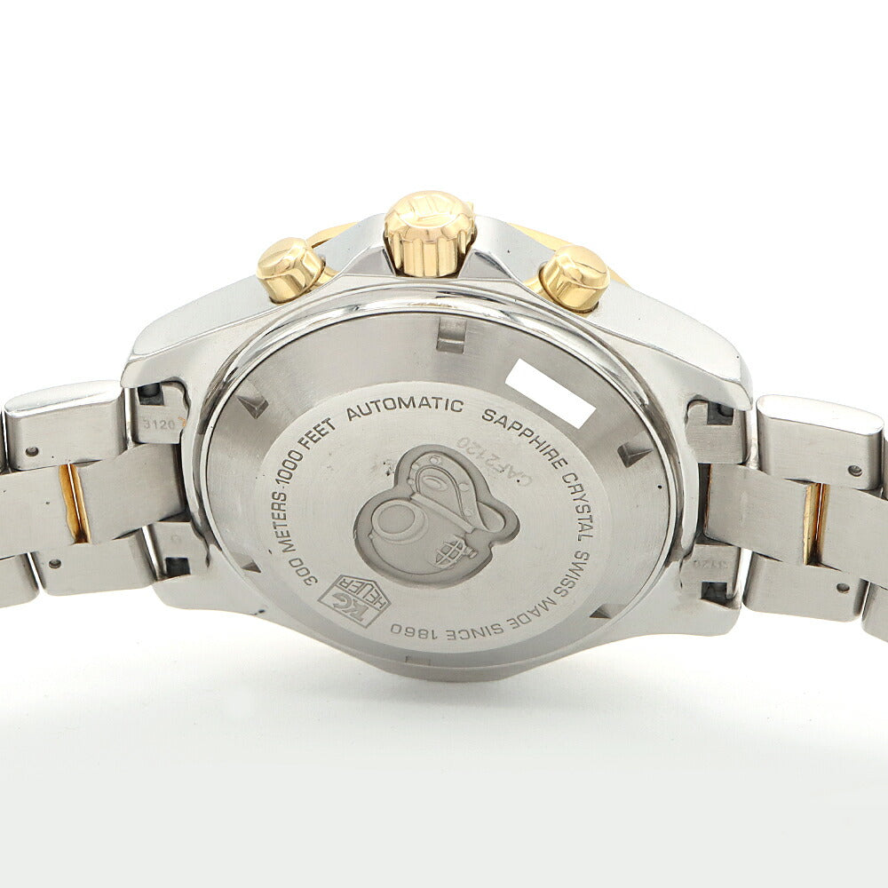 TAG Heuer タグホイヤー アクアレーサー クロノグラフ CAF2120 デイト 300m防水 シルバー SS ステンレス YGP イエローゴールド コンビ メンズ 自動巻き【6ヶ月保証】【腕時計】【中古】