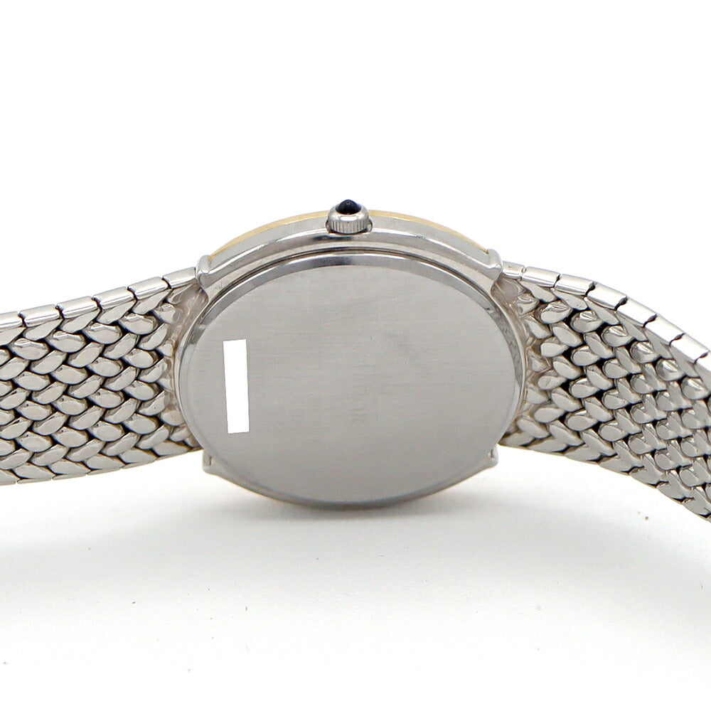 電池交換済 SEIKO セイコー クレドール ダイヤベゼル 5A70-3000 ダイヤモンド 白 ホワイトシェル K18YG イエローゴールド SS ステンレス コンビ レディース クォーツ【6ヶ月保証】【腕時計】【中古】