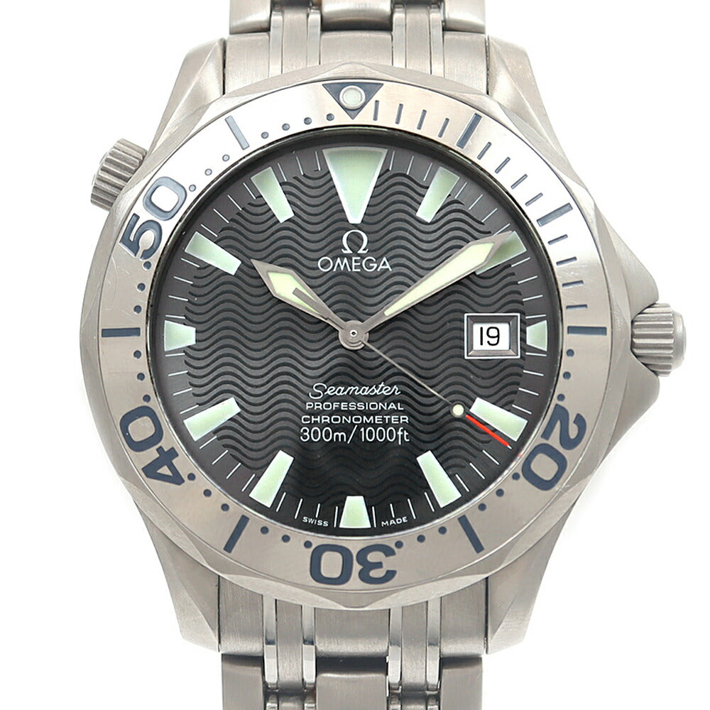 OMEGA オメガ シーマスター プロフェッショナル 300 150周年記念モデル 2232.30 デイト 300m防水 グレー K18WGベゼル ホワイトゴールド Ti チタン メンズ 自動巻き【6ヶ月保証】【腕時計】【中古】