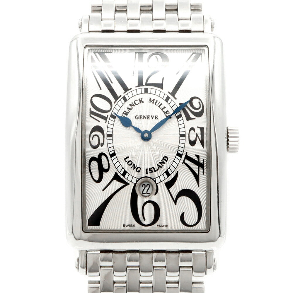 FRANCK MULLER フランクミュラー ロングアイランド 1150SC デイト シルバー ギョーシェ SS ステンレス メンズ 自動巻き【6ヶ月保証】【中古】【腕時計】