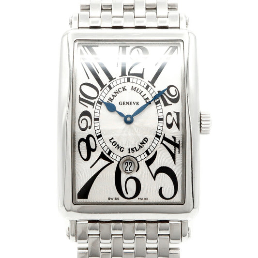 FRANCK MULLER フランクミュラー ロングアイランド 1150SC デイト シルバー ギョーシェ SS ステンレス メンズ 自動巻き【6ヶ月保証】【中古】【腕時計】