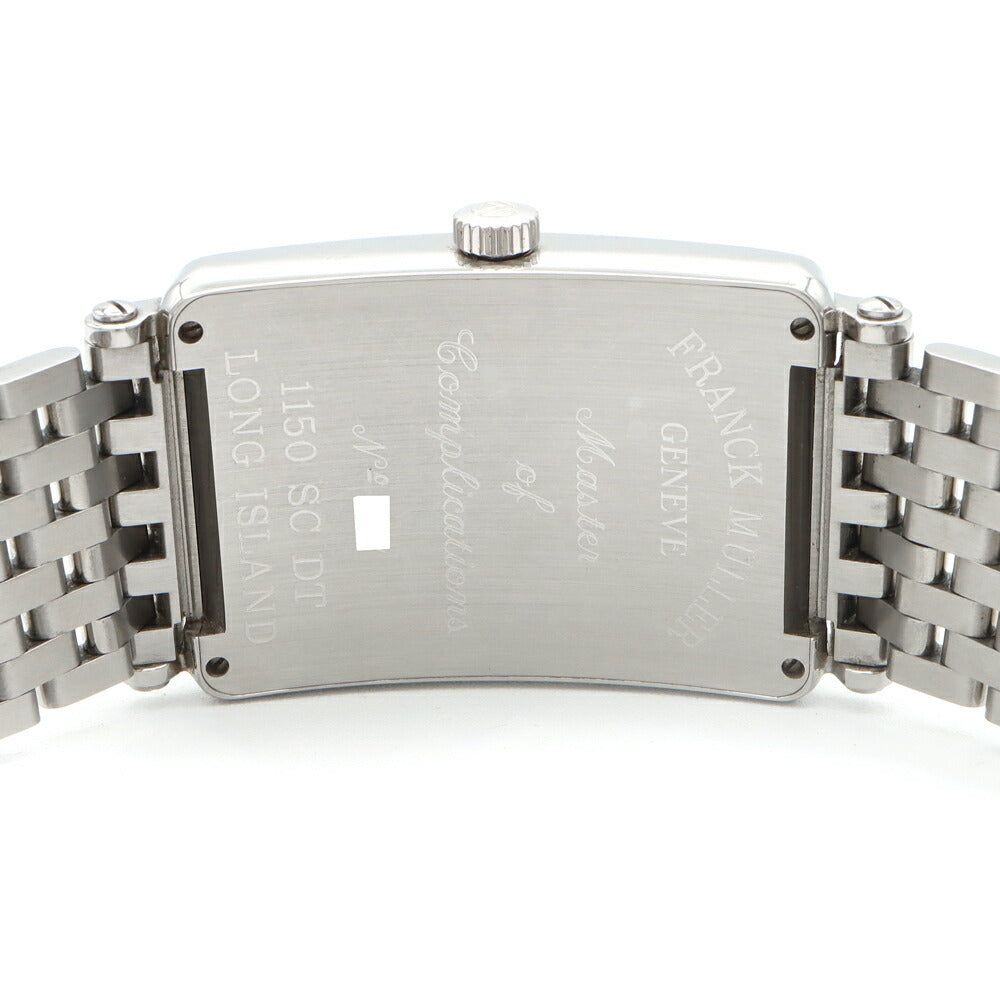 FRANCK MULLER フランクミュラー ロングアイランド 1150SC デイト シルバー ギョーシェ SS ステンレス メンズ 自動巻き【6ヶ月保証】【中古】【腕時計】