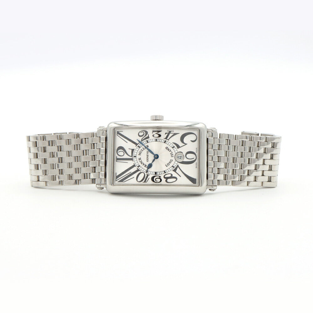 FRANCK MULLER フランクミュラー ロングアイランド 1150SC デイト シルバー ギョーシェ SS ステンレス メンズ 自動巻き【6ヶ月保証】【中古】【腕時計】