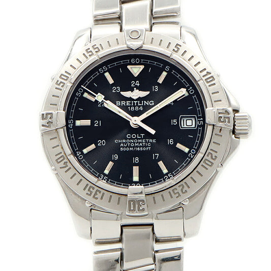 内部点検済 BREITLING ブライトリング コルトオーシャン A17350 デイト 500m防水 黒 ブラック SS ステンレス メンズ 自動巻き【6ヶ月保証】【腕時計】【中古】