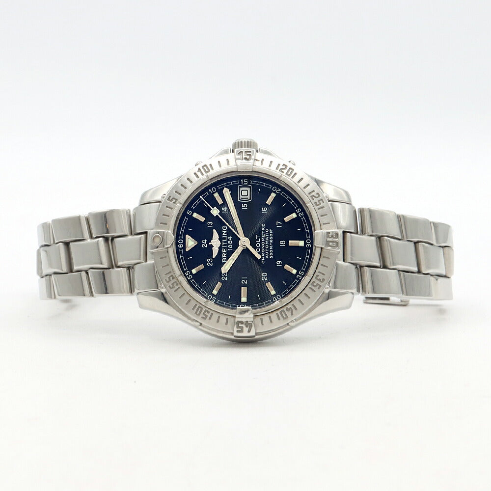 内部点検済 BREITLING ブライトリング コルトオーシャン A17350 デイト 500m防水 黒 ブラック SS ステンレス メンズ 自動巻き【6ヶ月保証】【腕時計】【中古】