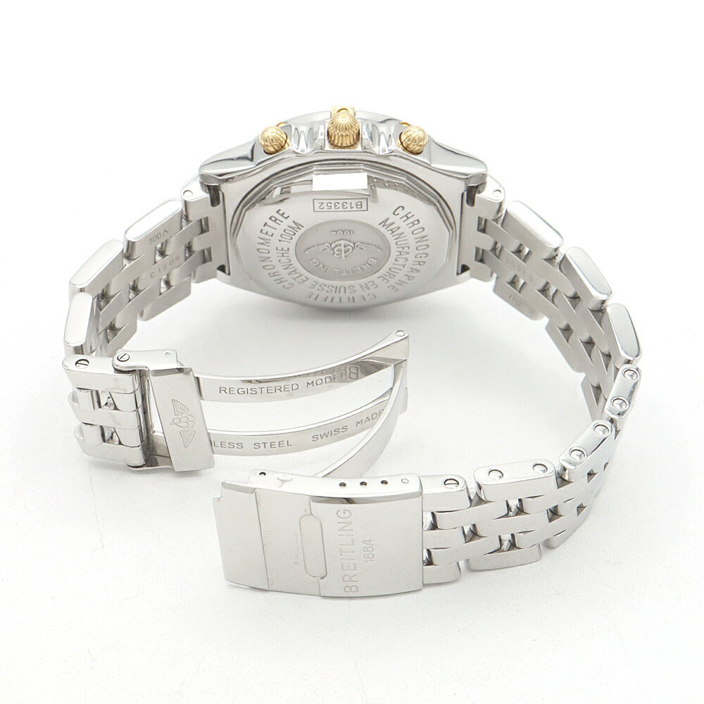 BREITLING ブライトリング クロノマット ビコロ B13352 クロノグラフ デイト 100m防水 黒 ブラック SS ステンレス YG イエローゴールド コンビ メンズ 自動巻き【6ヶ月保証】【腕時計】【中古】