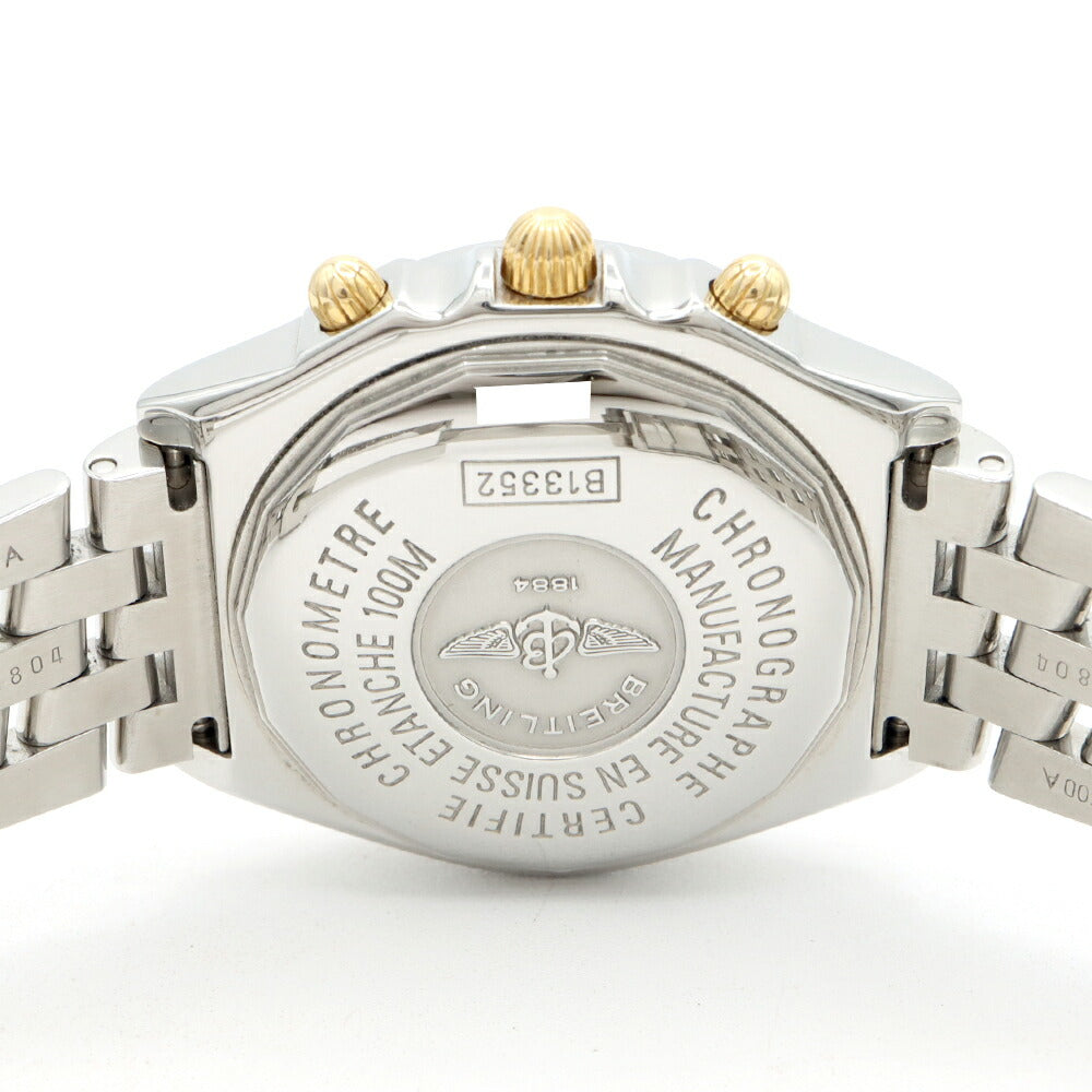 BREITLING ブライトリング クロノマット ビコロ B13352 クロノグラフ デイト 100m防水 黒 ブラック SS ステンレス YG イエローゴールド コンビ メンズ 自動巻き【6ヶ月保証】【腕時計】【中古】