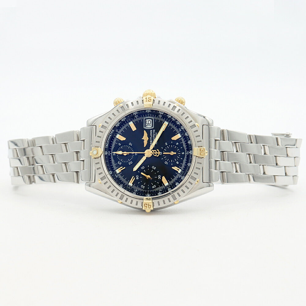 BREITLING ブライトリング クロノマット ビコロ B13352 クロノグラフ デイト 100m防水 黒 ブラック SS ステンレス YG イエローゴールド コンビ メンズ 自動巻き【6ヶ月保証】【腕時計】【中古】