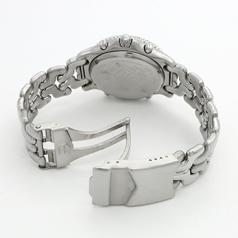 電池交換済 TAG Heuer タグホイヤー S/el セル プロフェッショナル200 CG1113-0 クロノグラフ デイト 200m防水 紺 ネイビー SS ステンレス メンズ デジアナ クォーツ【6ヶ月保証】【腕時計】【中古】