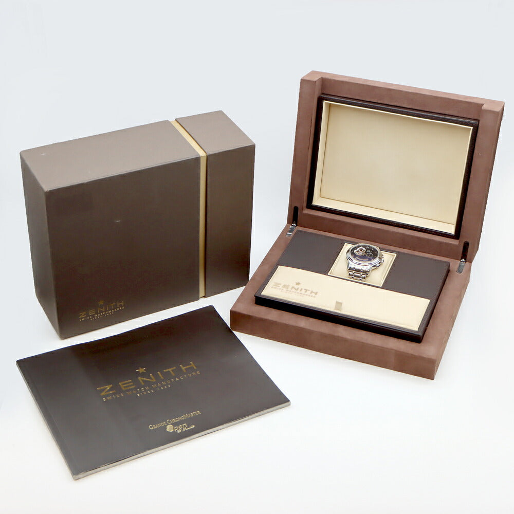ZENITH ゼニス エルプリメロ クロノマスター XXTオープン クロノグラフ 03.1260.4021 スモールセコンド パワーリザーブ 黒 ブラック SS ステンレス メンズ 自動巻き【6ヶ月保証】【腕時計】【中古】