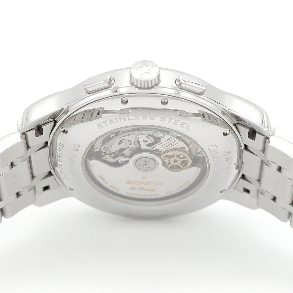 ZENITH ゼニス エルプリメロ クロノマスター XXTオープン クロノグラフ 03.1260.4021 スモールセコンド パワーリザーブ 黒 ブラック SS ステンレス メンズ 自動巻き【6ヶ月保証】【腕時計】【中古】