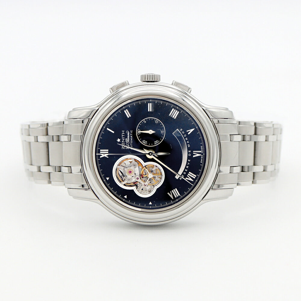 ZENITH ゼニス エルプリメロ クロノマスター XXTオープン クロノグラフ 03.1260.4021 スモールセコンド パワーリザーブ 黒 ブラック SS ステンレス メンズ 自動巻き【6ヶ月保証】【腕時計】【中古】