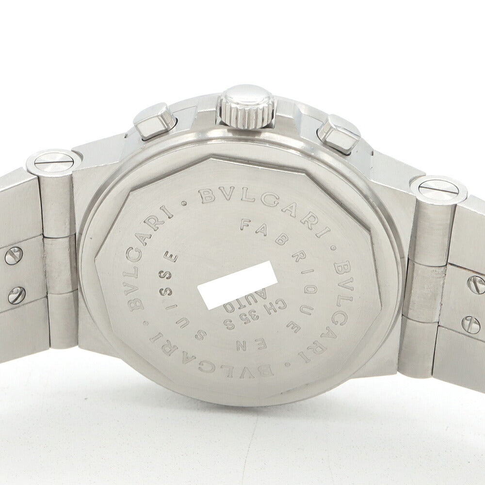 BVLGARI ブルガリ ディアゴノ スポーツ クロノグラフ CH35S デイト 黒 ブラック SS ステンレス メンズ 自動巻き【6ヶ月保証】【腕時計】【中古】