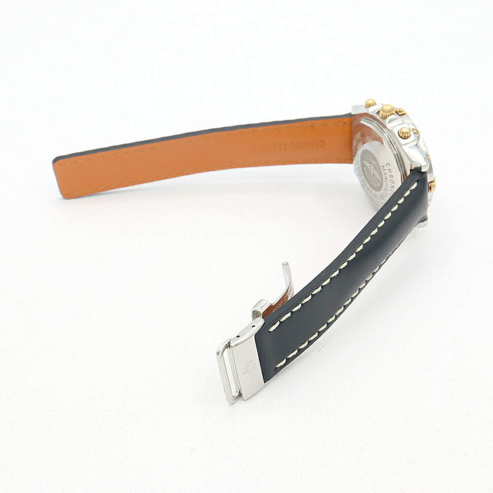 内部点検済 BREITLING ブライトリング クロノマット ビコロ B13352 クロノグラフ デイト 100m防水 黒 ブラック SS ステンレス YG イエローゴールド コンビ 純正尾錠 メンズ 自動巻き【6ヶ月保証】【腕時計】【中古】