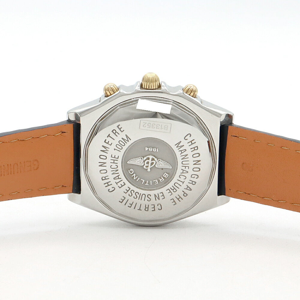 内部点検済 BREITLING ブライトリング クロノマット ビコロ B13352 クロノグラフ デイト 100m防水 黒 ブラック SS ステンレス YG イエローゴールド コンビ 純正尾錠 メンズ 自動巻き【6ヶ月保証】【腕時計】【中古】